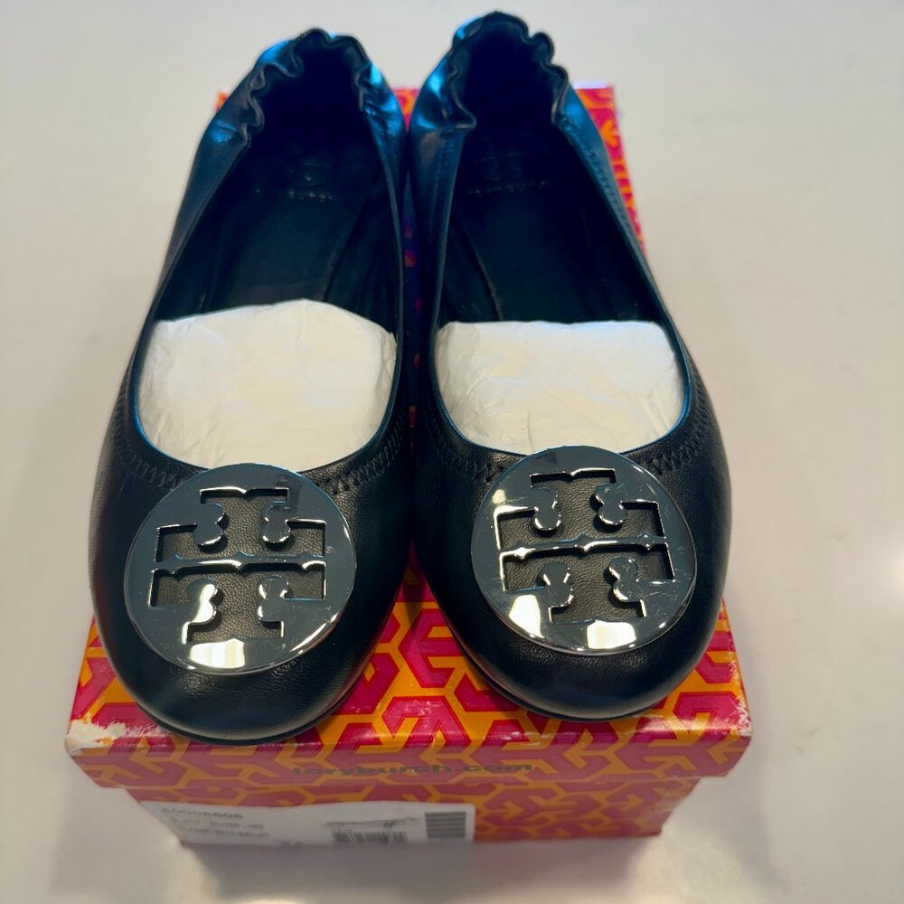 Tory Burch Classic Reva Black Ballet Shoes